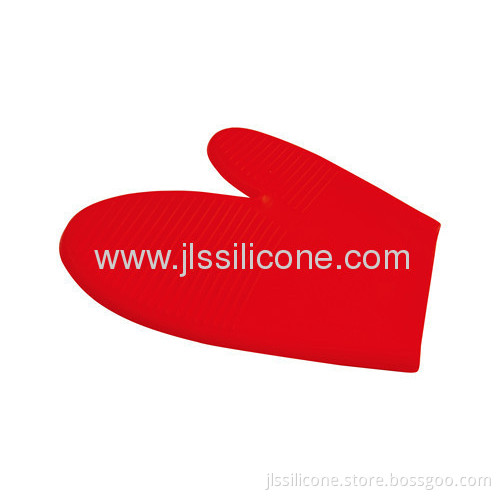 Red Twill Embossed Silicone Bakeware Oven Mitt Glove